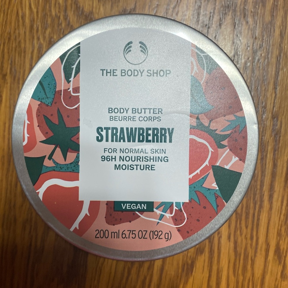 NEW! body shop strawberry body butter